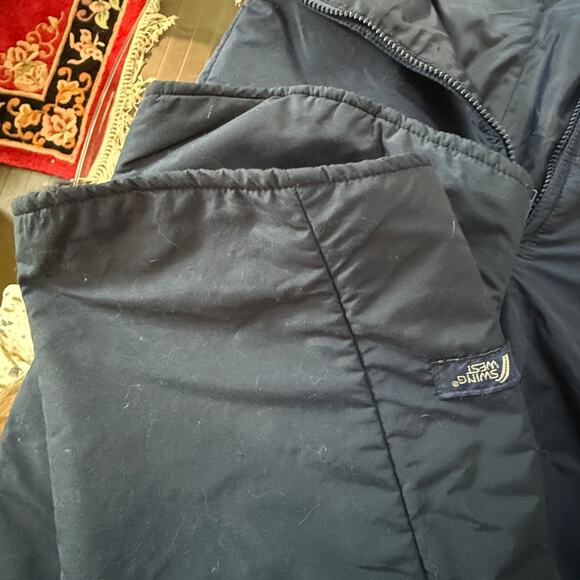 Vintage 1980s Swing West Women’s Blue Insulated Ski Overalls Made in USA Size 10 - Picture 8 of 11